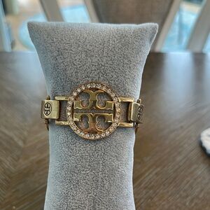 Gold Bracelet with Rhinestones